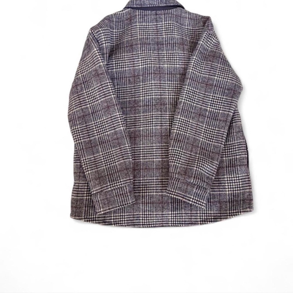 Zara Kids Plaid Wool Blend Shaket- Gray and Black - Picture 5 of 8